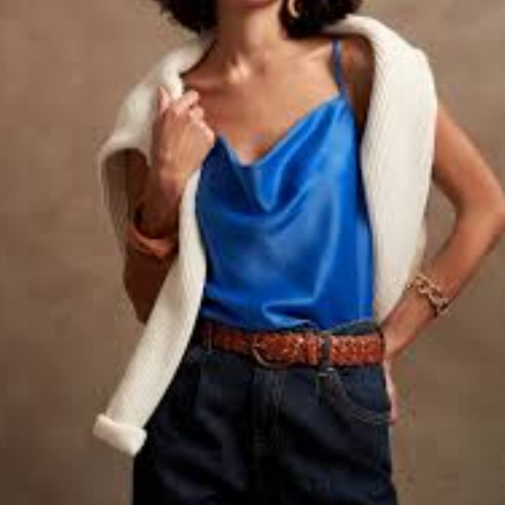 Silk Cowl Neck Cami